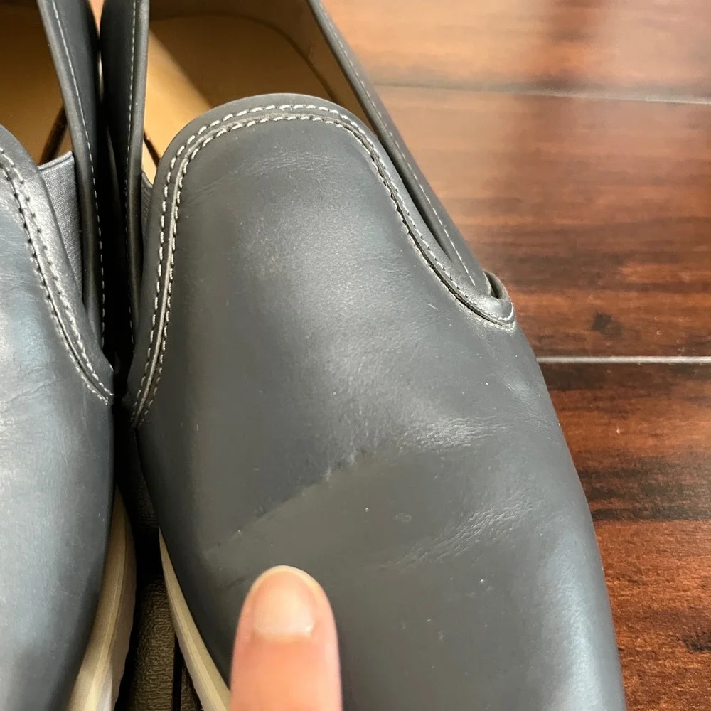 Everlane Women's‎ The Leather Street Shoe Pointed Toe loafers Slate Grey size 8